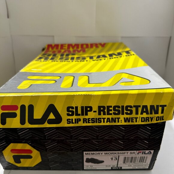 Fila Memory Workshift SR Work Sneaker, Men's Size 13, Black - Picture 4 of 9